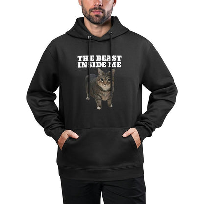 Cat Meme Beast Inside Me Funny Relaxed Fit Hoodie