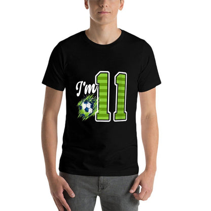 Womens 11th Soccer Birthday Party Eleven Year Old Soccer Player  Stretchy T-Shirt
