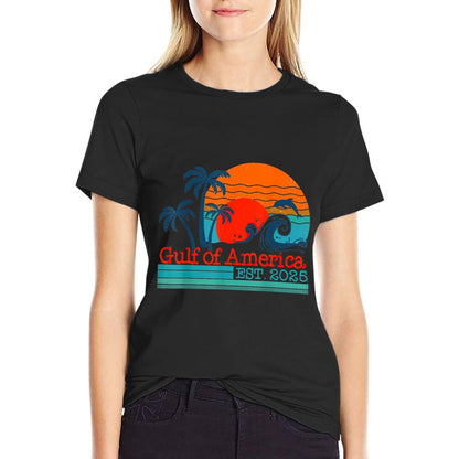 Vintage Gulf Of Us America Retro Sunset Gulf Of Us America Durable T-Shirt