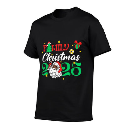 Melanin Family Christmas African American Xmas African Santa  Stretchy T-Shirt
