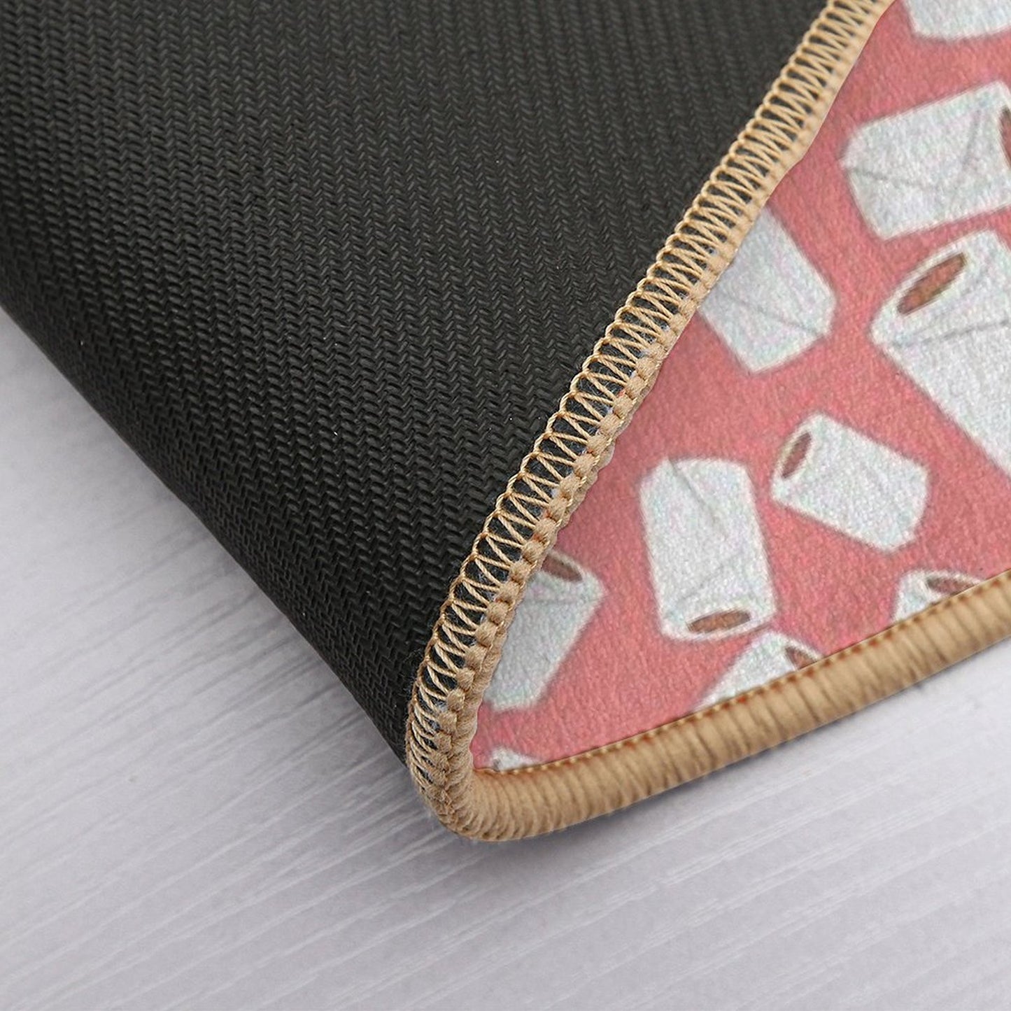 Repeating Toilet Paper Rolls  Stain-Proof Bath Mat