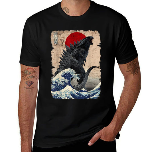 Retro Vintage Japanese Art Legendary Rare Kaiju Slim-fit Cut T-Shirt