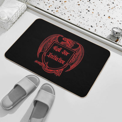 Roll for Initiative (Red Crest)  Long-Lasting Bath Mat
