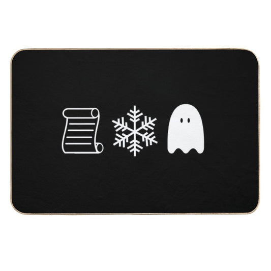 Paper Snow A Ghost  Dirt-Trapping Bath Mat