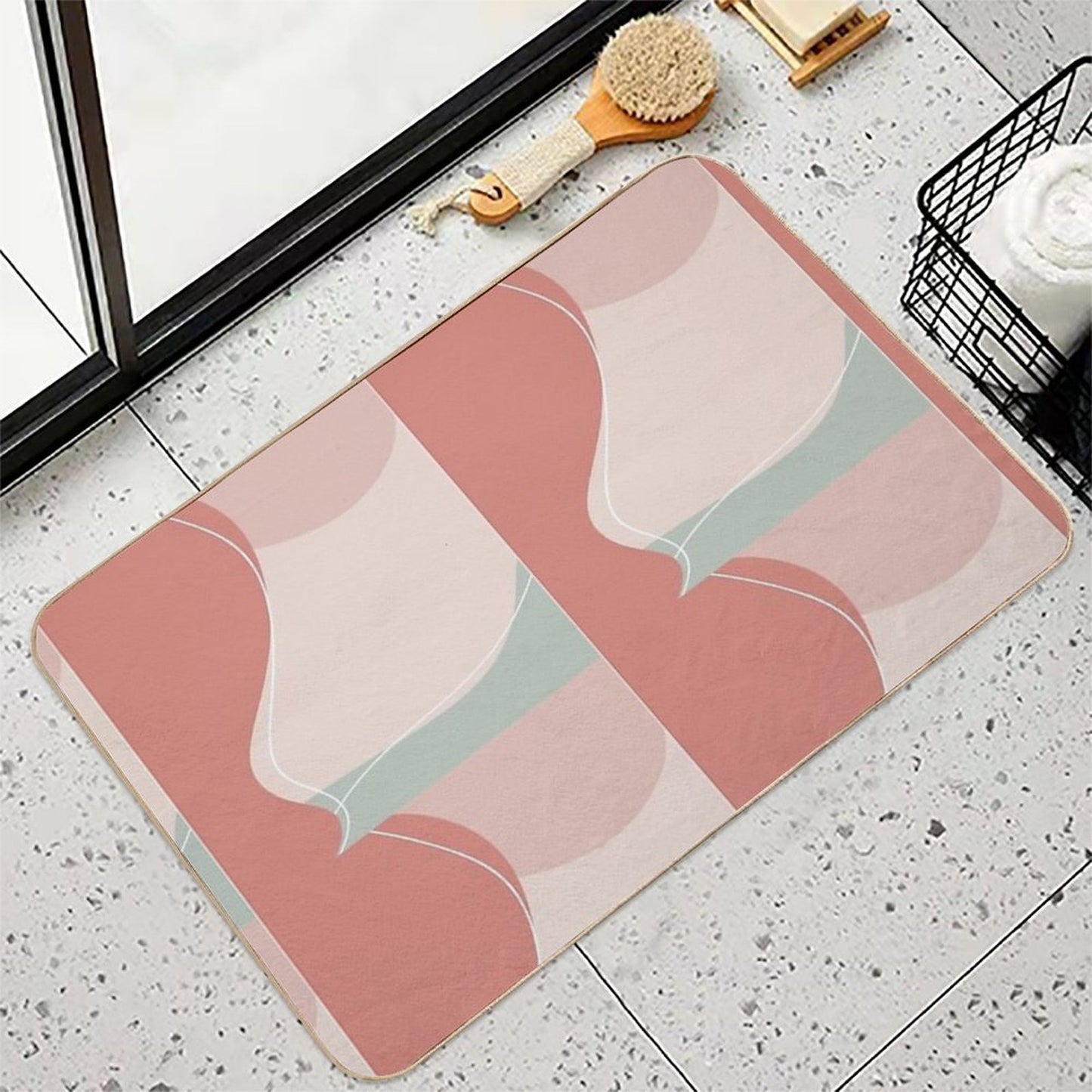 Positive And Happy  Repositionable Bath Mat