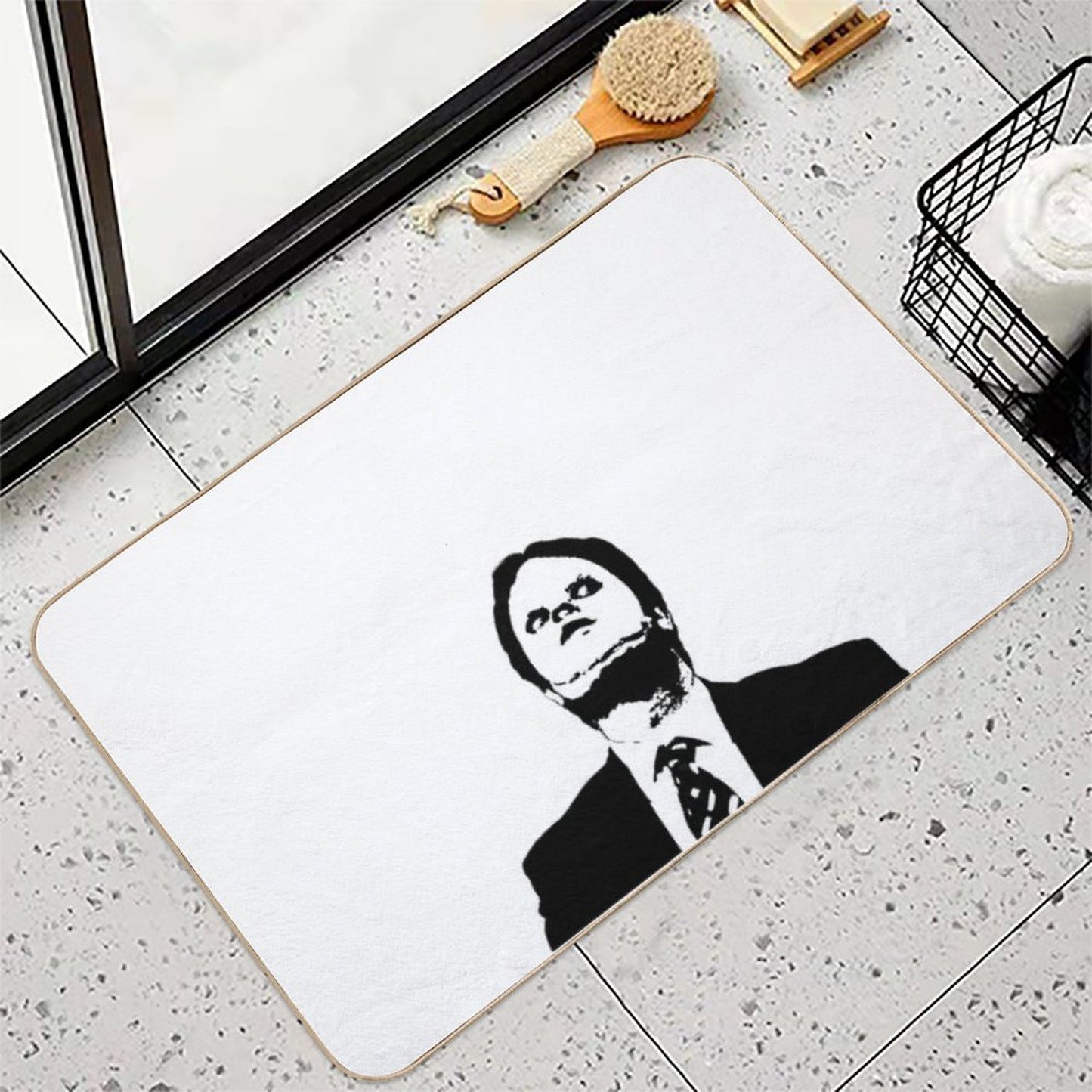 Dwight CPR Dummy Mask Face Hello Clarice  Easy To Clean Bath Mat