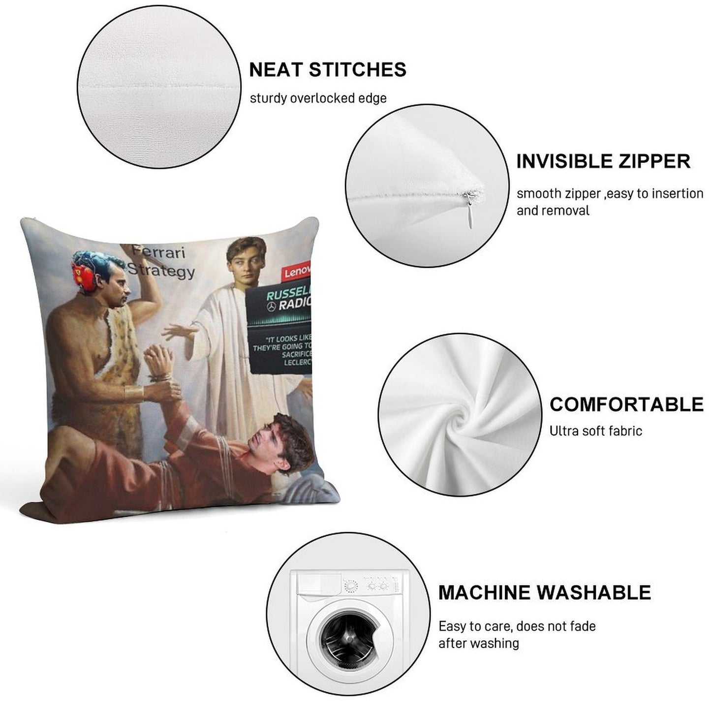 They're Going to Sacrifice Leclerc Soft Easy Maintenance Throw Pillow