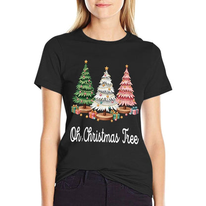 Oh Christmas Tree Holiday Festive Xmas Trees with Lights  Durable T-Shirt