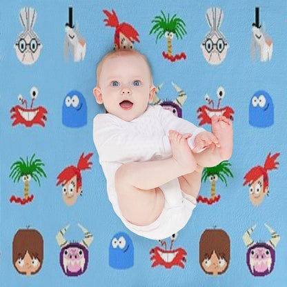 Fosters Home for Imaginary Friends - Pixel Pattern 2 Plush Throw Blanket