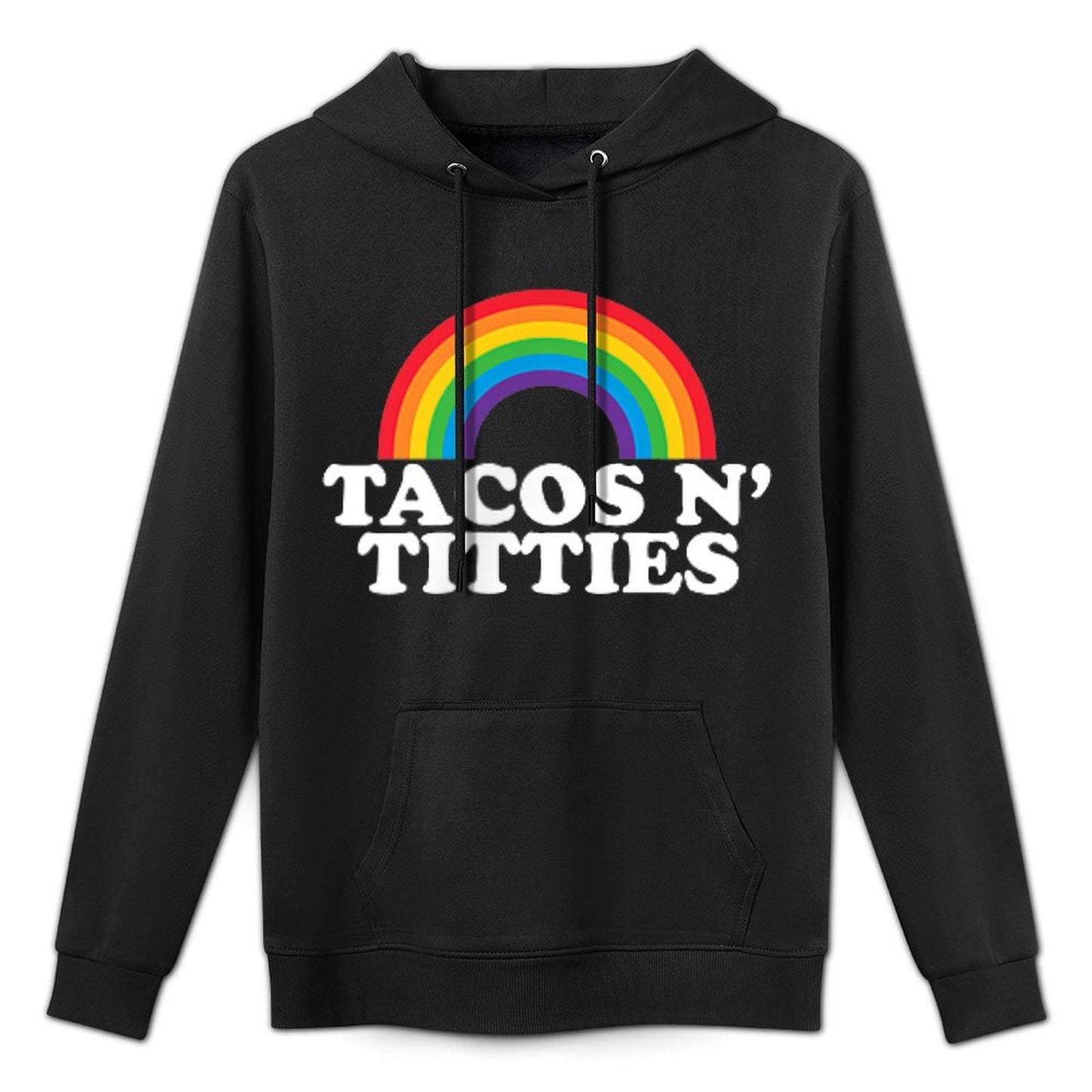 Tacos And Titties Funny LGBTQ Gay Pride Lesbian Lovers WlW Customizable Surface Hoodie