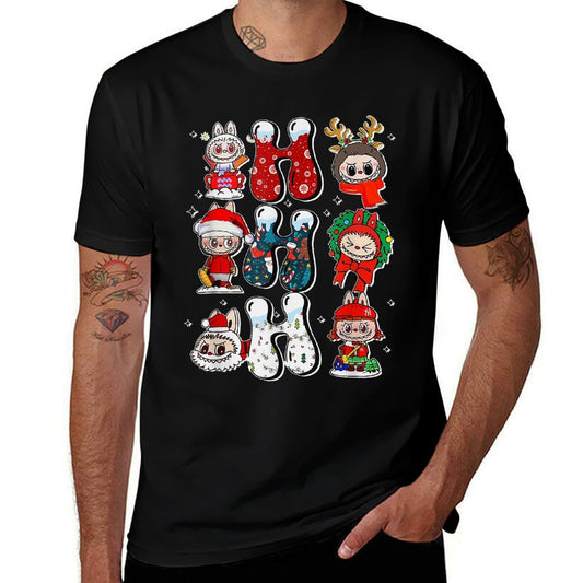 Xmas Santa Labubu Lover Cute Labubu Christmas  Eco-friendly Material T-Shirt