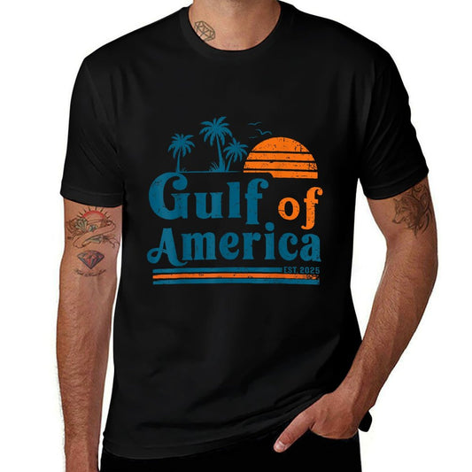 Retro Vintage Gulf Of US America 2025 American Gifts Affordable Price T-Shirt
