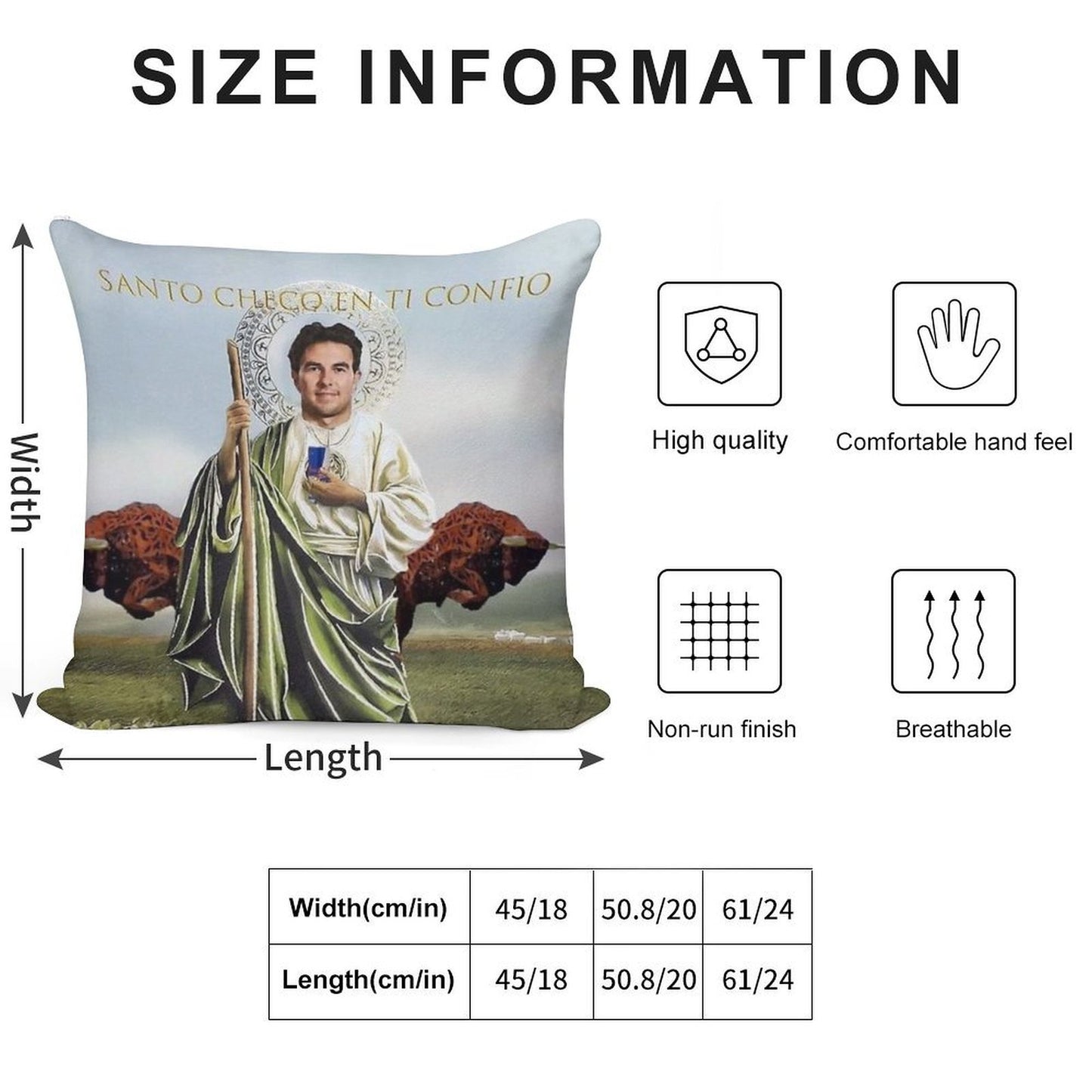 San Checo of The Tyres Soft Hidden Zipper Throw Pillow