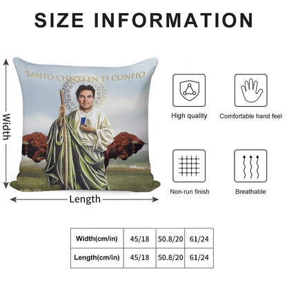 San Checo of The Tyres Soft Hidden Zipper Throw Pillow