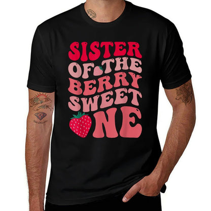 Sister Of The Berry Sweet One Strawberry First Birthday  Relaxed-fit T-Shirt