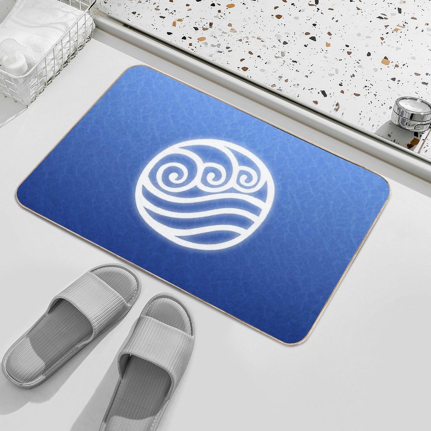 Avatar Water Bending Element Symbol  Eco-Friendly Bath Mat