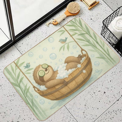 Slow Down & Soak - Relaxing Sloth Vibes  Easy Maintenance Bath Mat