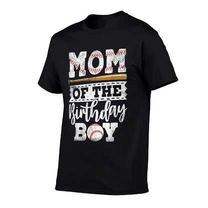 Mom Of The Birthday Boy Baseball Baller Kids  Polyester Blend T-Shirt