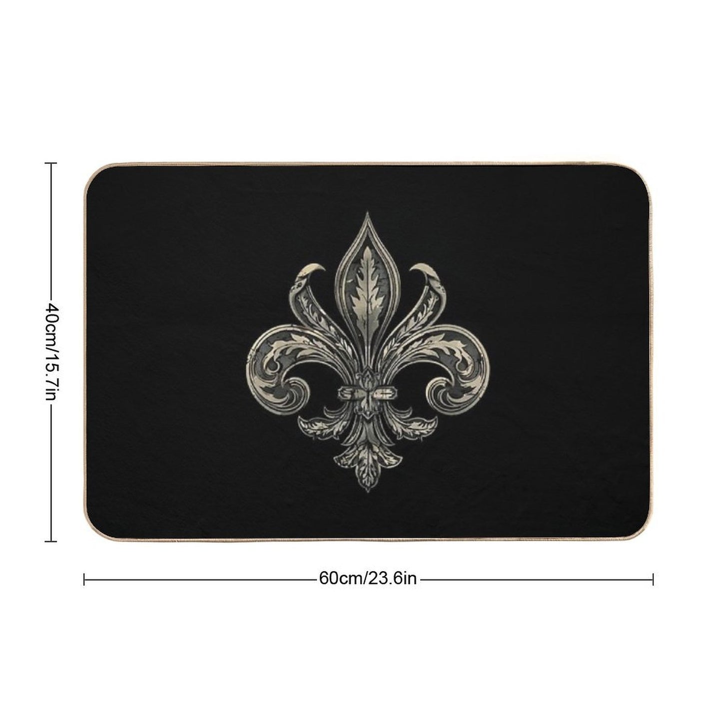 Fleur De Lis Ornate  Pet-Safe Bath Mat