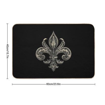 Fleur De Lis Ornate  Pet-Safe Bath Mat