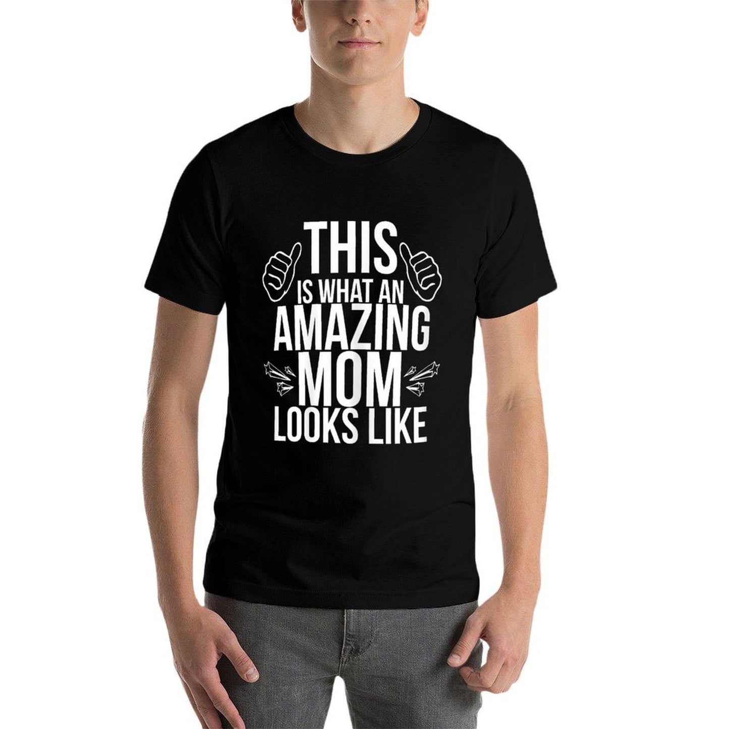 This Is What An Amazing Mom Looks Like Fun Mother's Day Gift  Trendy Pattern T-Shirt