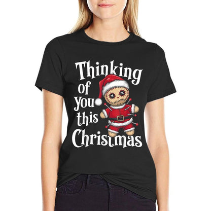 Thinking Of You This Christmas Voodoo Doll Santa Sarcastic  Breathable T-Shirt
