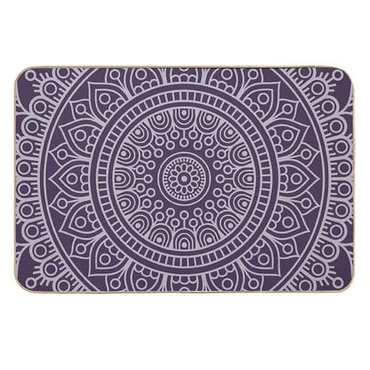 Mandala Boho Purple  Dirt-Trapping Bath Mat