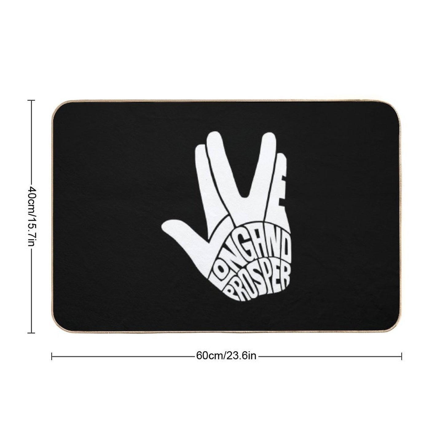 Star Trek Live Long And Prosper White  Long-Lasting Bath Mat