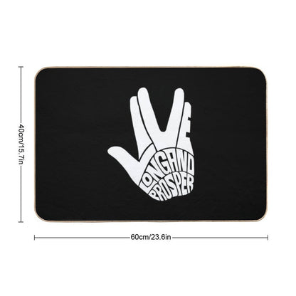 Star Trek Live Long And Prosper White  Long-Lasting Bath Mat