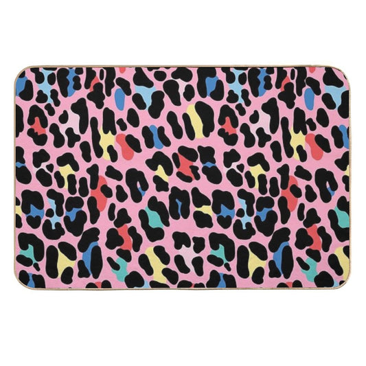 Rainbow Leopard by Elebea  Multi-Purpose Bath Mat