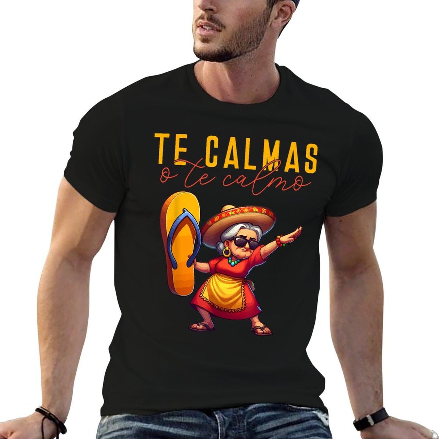 Mexican Spanish Mother Mom Expression Te Calmas O Te Calmo.  Slim-fit Cut T-Shirt