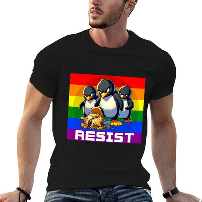 Funny Resist Tariffs Protest Groovy Men Women 4th Of July Premium  High-quality Stitching T-Shirt