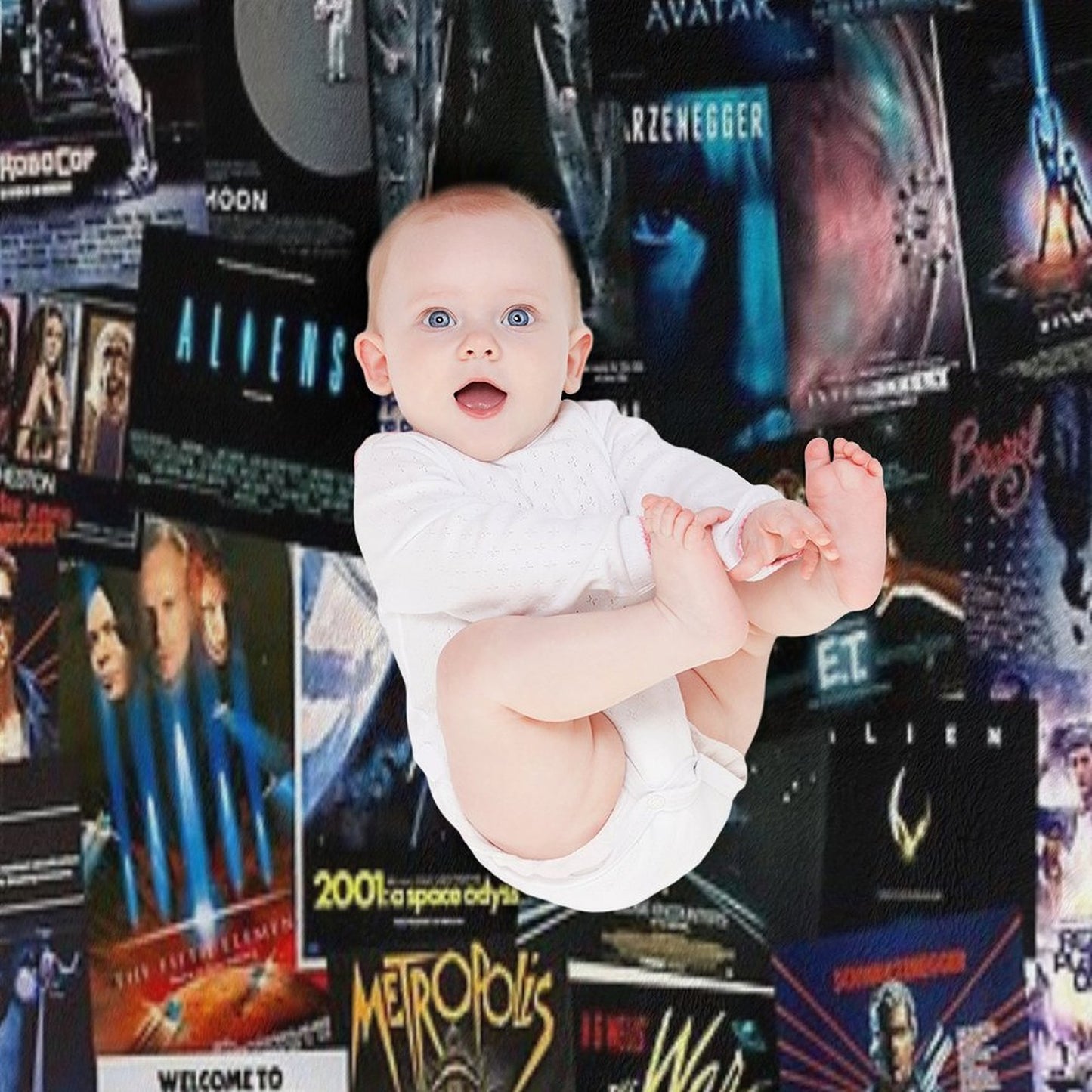 Sci-Fi Movie Posters Velvety-soft Throw Blanket