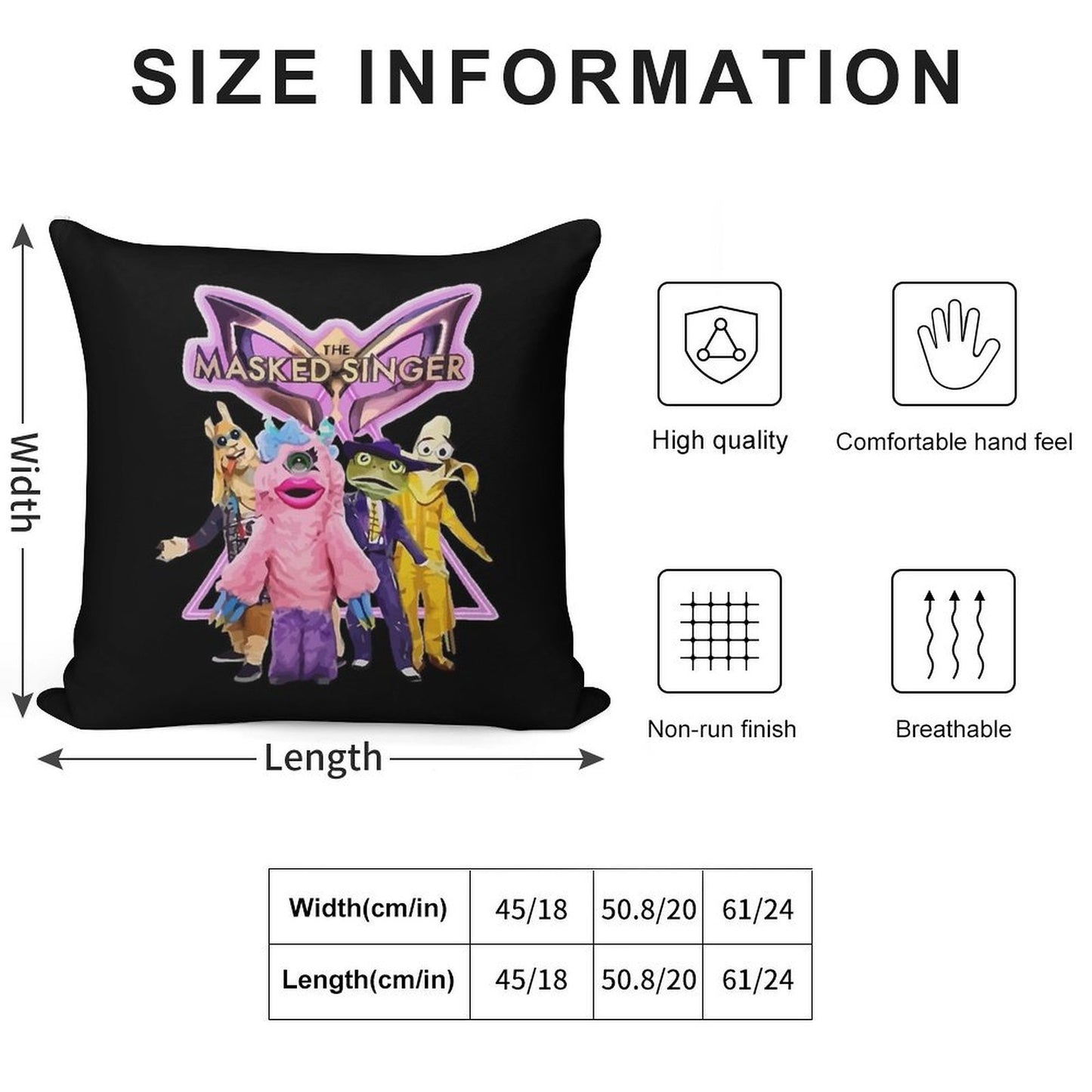 Awesome First Day The Masked Singer Merch Itv Masked Singer Awesome Since Soft Fade-Resistant Throw Pillow