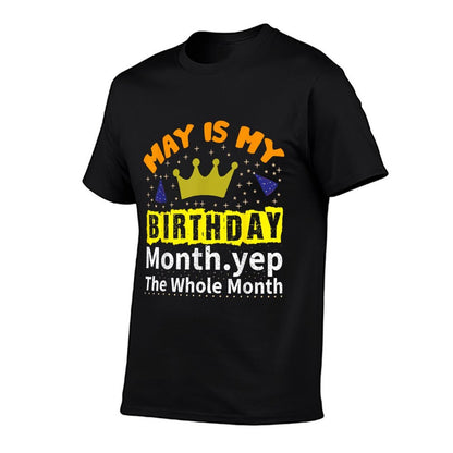 IT'S MY BIRTHDAY MAY Month Groovy Birthday Novelty  High-quality Stitching T-Shirt