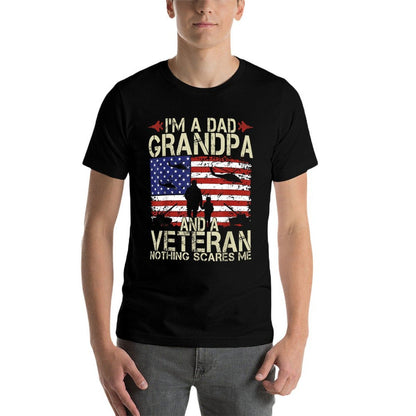 I'm A Dad Grandpa And Veteran Fathers Day Papa Grandpa Gifts Comfortable T-Shirt