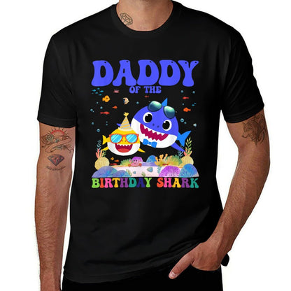 Funny Daddy Of The Birthday Shark Kids Family Bday Matching  Versatile T-Shirt