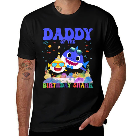 Funny Daddy Of The Birthday Shark Kids Family Bday Matching  Versatile T-Shirt