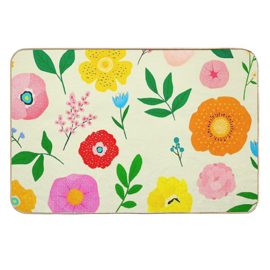 Floral  Pattern  Pet-Safe Bath Mat