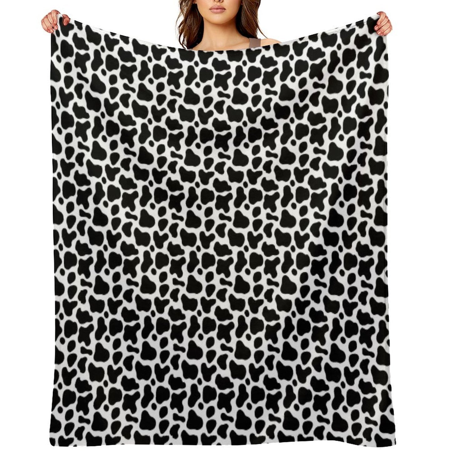 SEAMLESS PATTERNS BLACK-WHITE MOOD SIMPLE TIME Eco-conscious Throw Blanket
