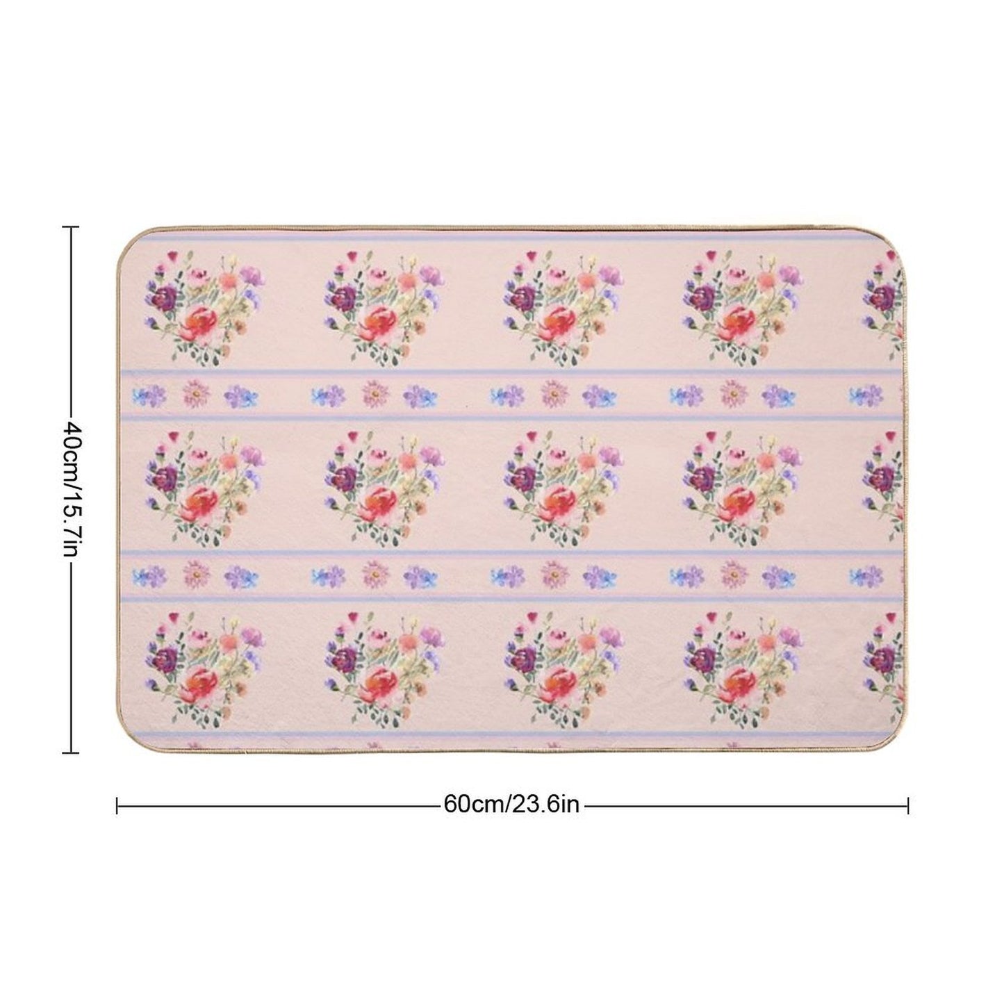 Pastel Garden Flowers  Versatile Bath Mat