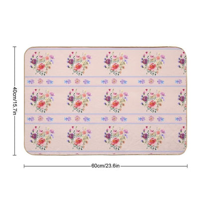 Pastel Garden Flowers  Versatile Bath Mat