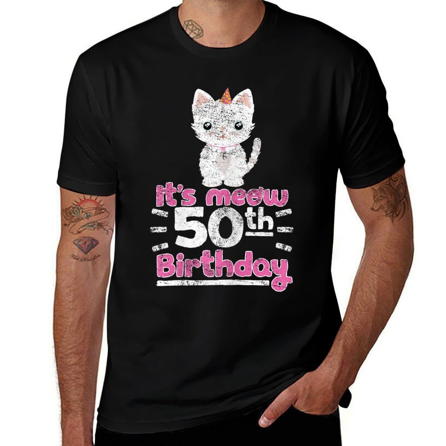 Cute Kitten Kitty Cat 50th Birthday Women 50 Years  Soft T-Shirt