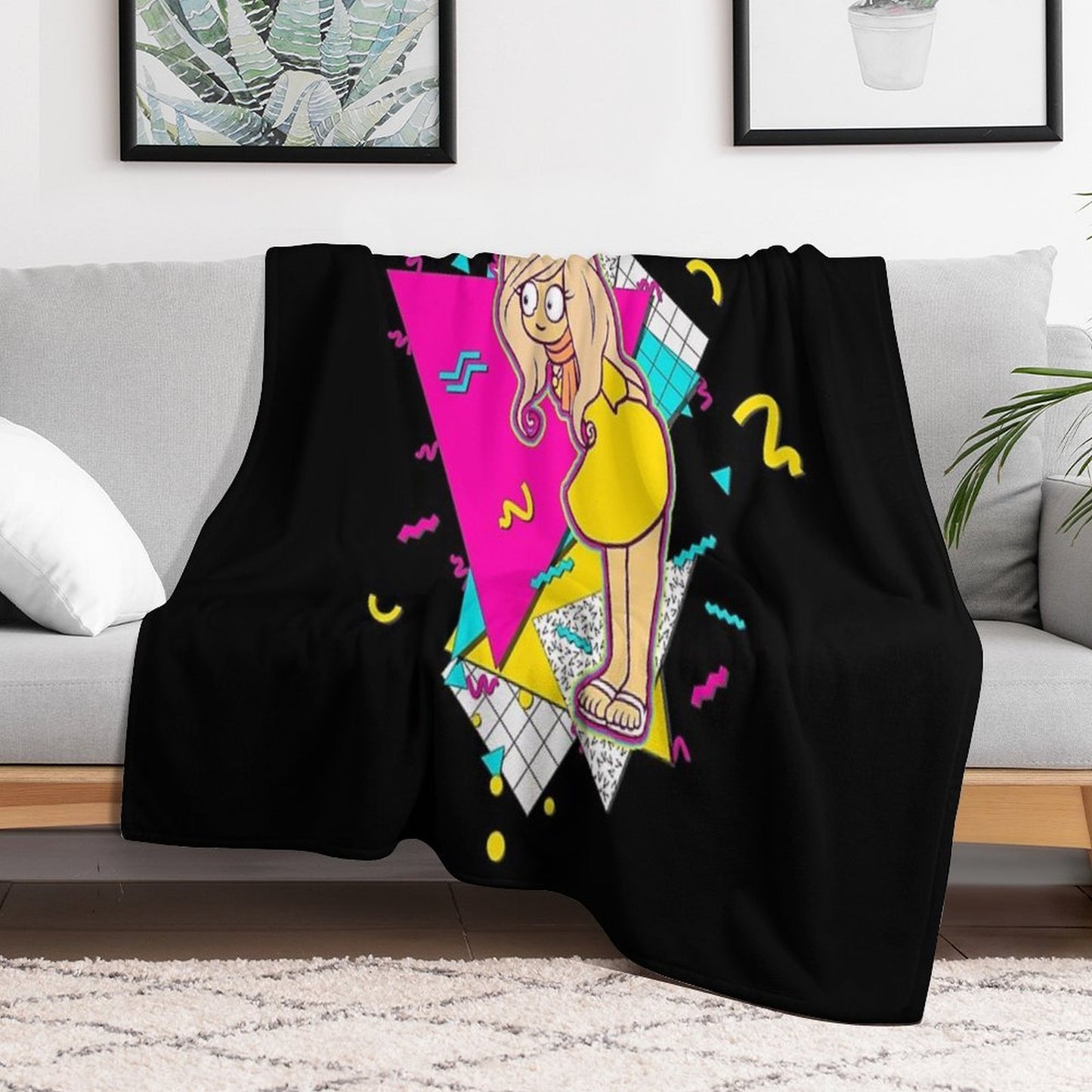 Coco  Ongezellig  90s Design Versatility Throw Blanket