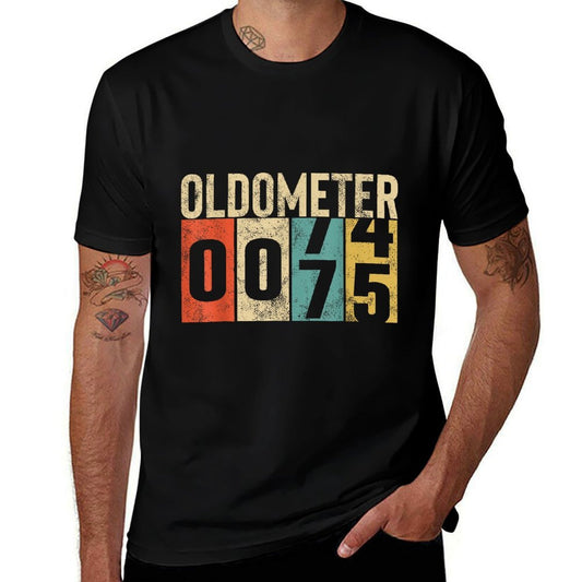 Funny 75 Years Old Oldometer Vintage 75th Birthday Odometer  Classic T-Shirt