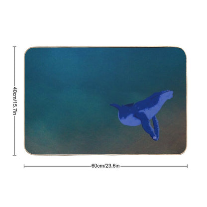 The Great Blue Whale  Long-Lasting Bath Mat