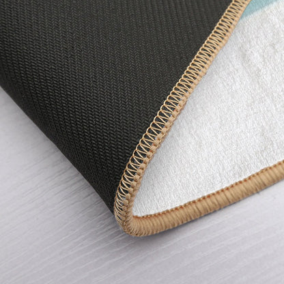 Teal Wave Pattern  Anti-Trip Bath Mat