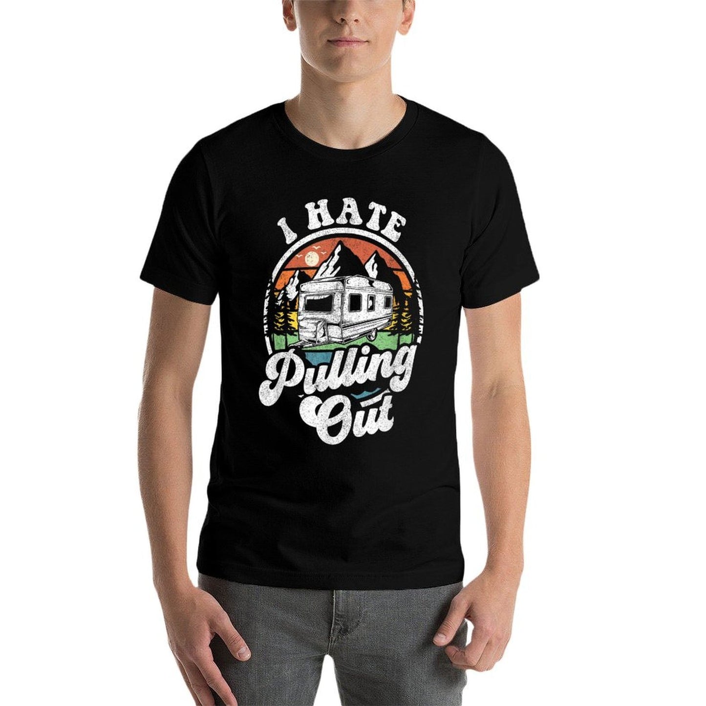 I Hate Pulling Out Funny Camper RV Camping Trailer Gift  Trendy Pattern T-Shirt