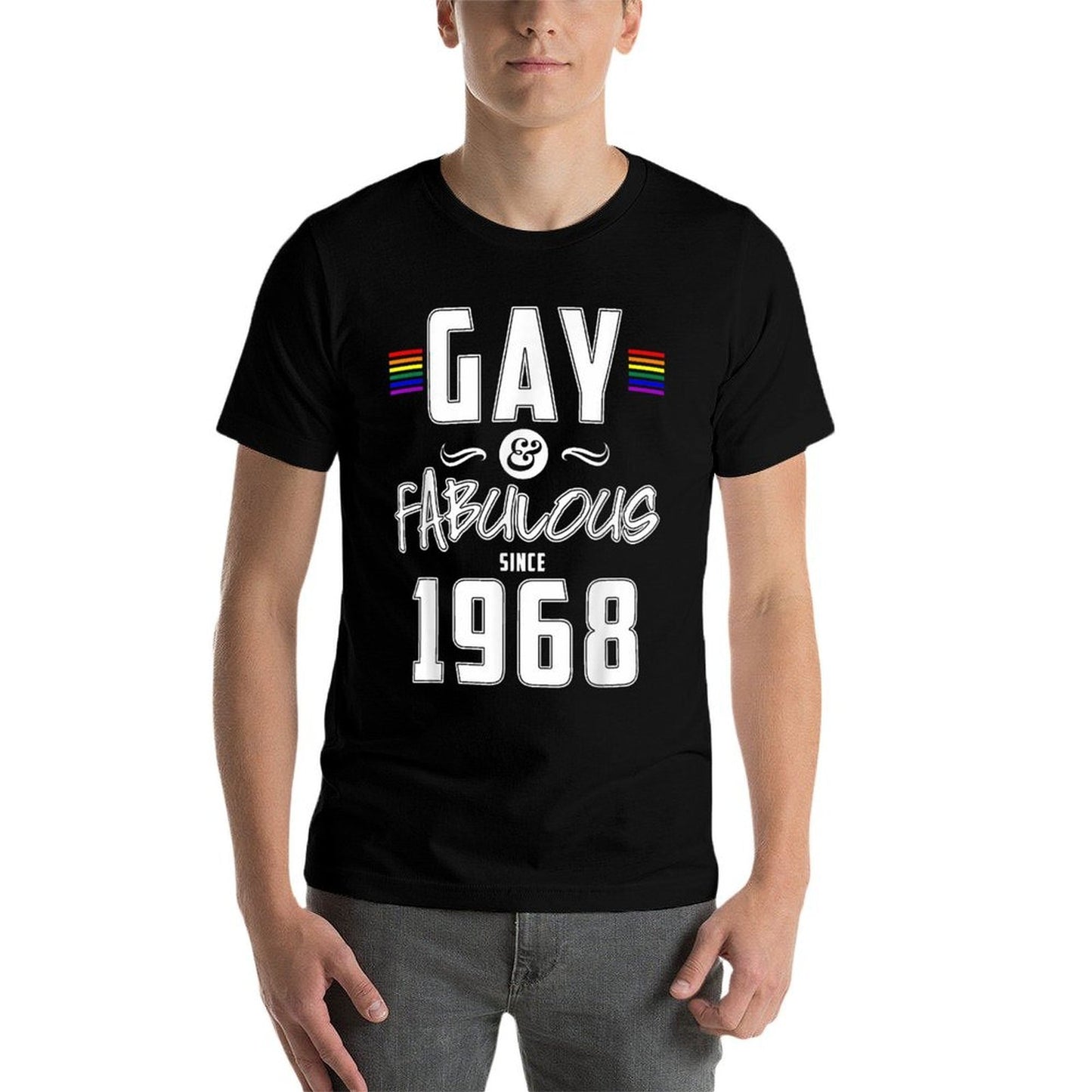 LGBT Gay & Fabulous Since 1968 50th Birthday  Graphic-printed T-Shirt