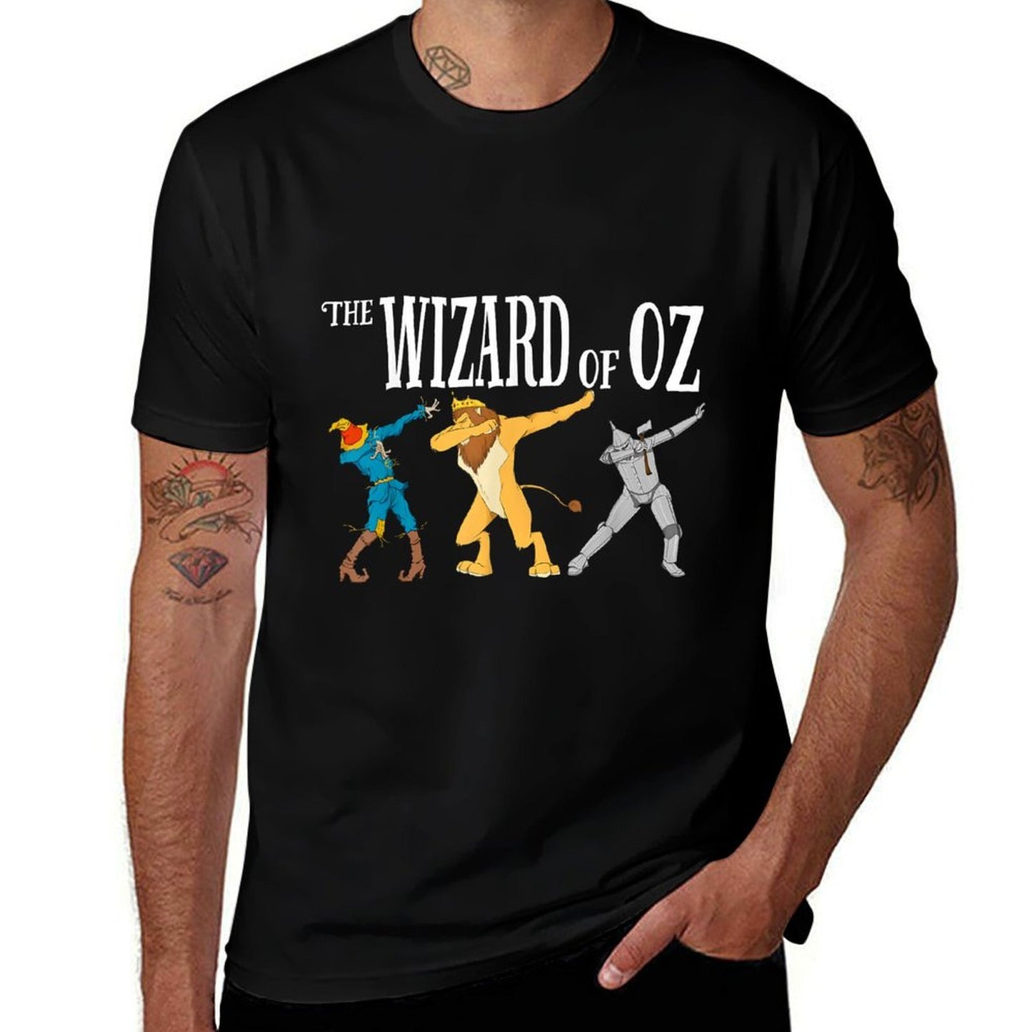 Cowardly Lion Scarecrow Tin Man The Wizard Of Oz  Trendy Pattern T-Shirt